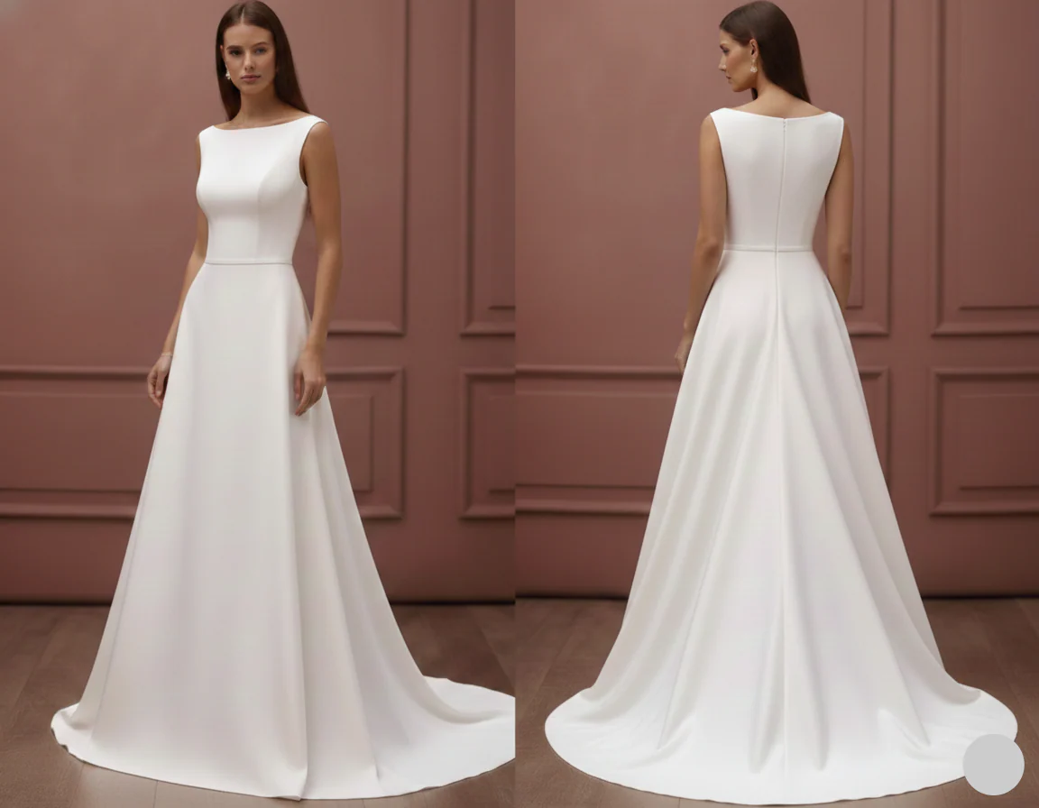 Casual White Wedding Dress Simple Long Floor Length Sundress