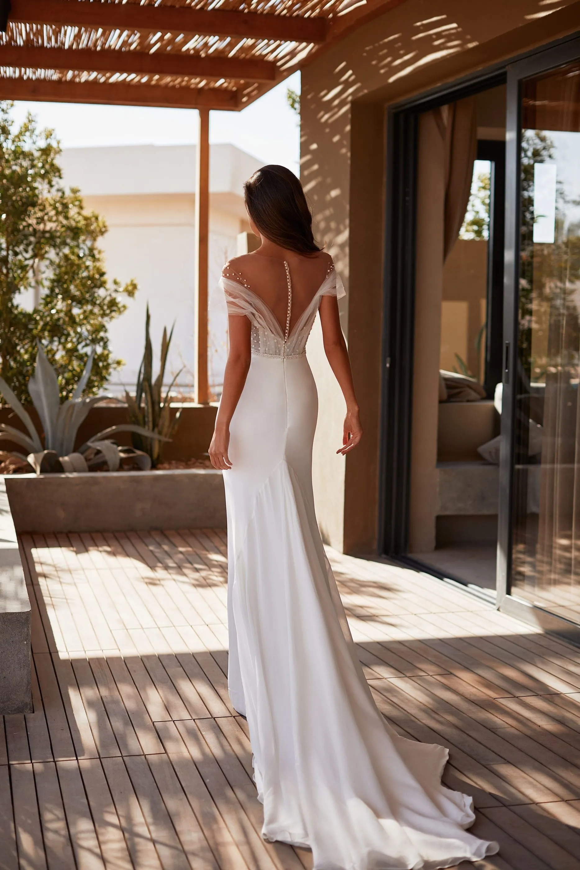 Elegant Off-the-Shoulder Trumpet Wedding Dress Bow Satin Vestido De Novia Bridal Gown Court Train Princess Modern Mermaid - Image 2