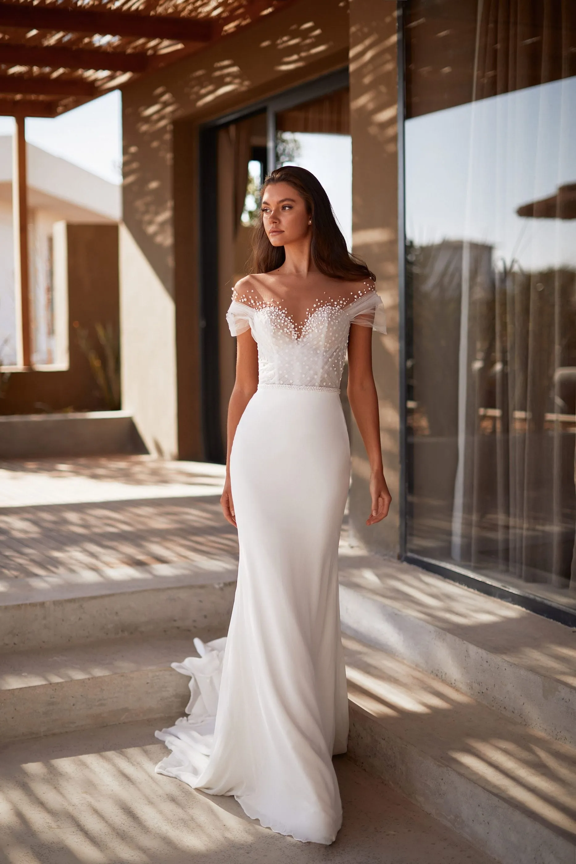 Elegant Off-the-Shoulder Trumpet Wedding Dress Bow Satin Vestido De Novia Bridal Gown Court Train Princess Modern Mermaid - Image 3