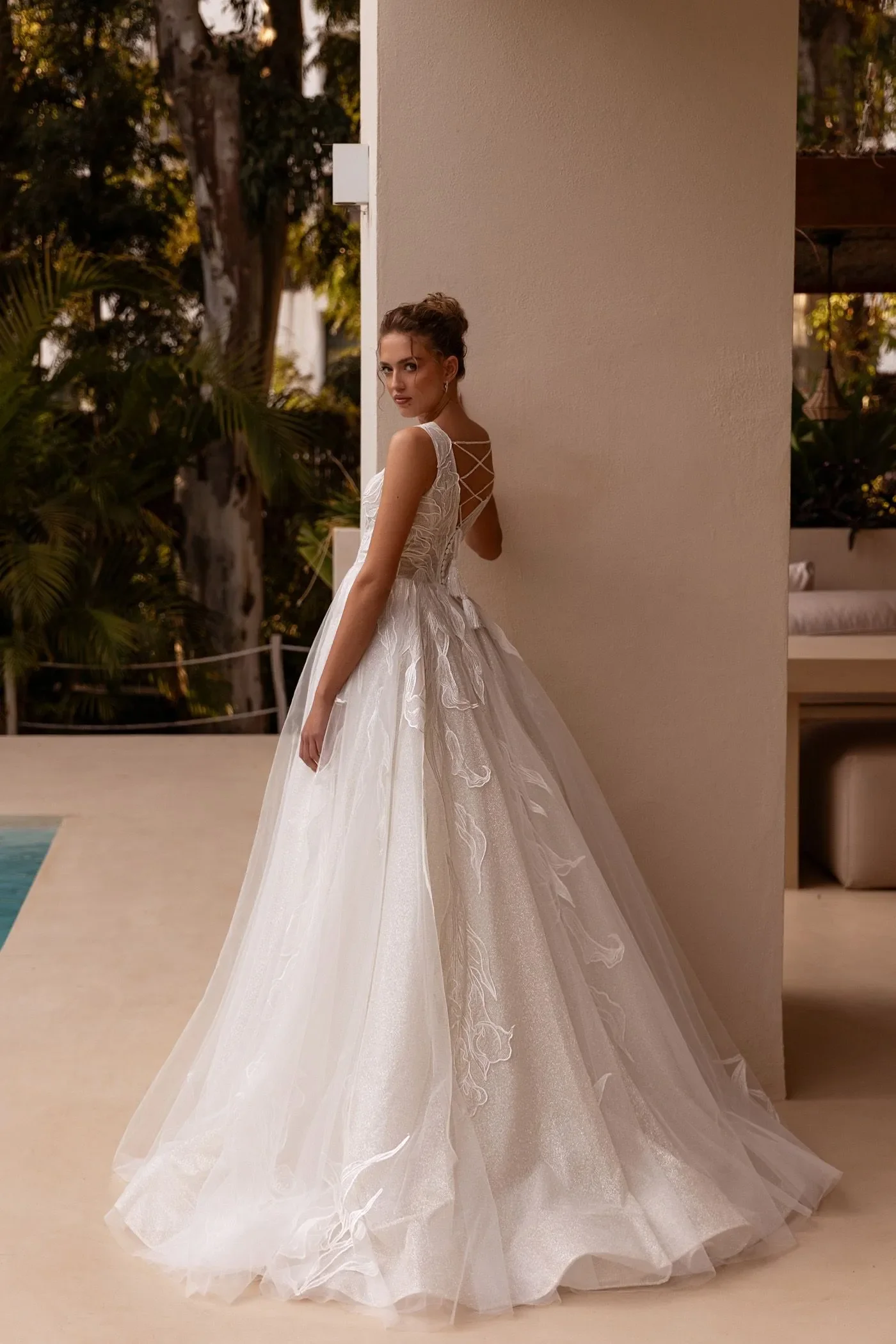 Lace Boho Wedding Dresses For Women Bride A Line V Neck Backless Bridal Gown Customized - Image 2