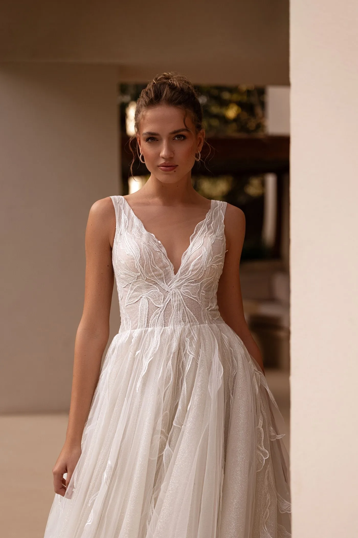 Lace Boho Wedding Dresses For Women Bride A Line V Neck Backless Bridal Gown Customized - Image 4