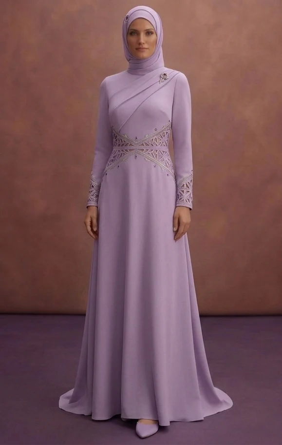 Lavender Muslim Prom Dresses – Light & Trendy Styles - Image 2