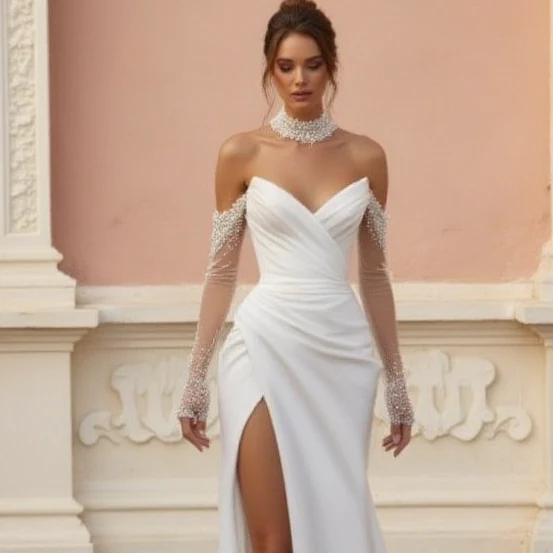 Lightweight A-Line Bridal Gown for a Comfortable and Stylish Look - Image 4