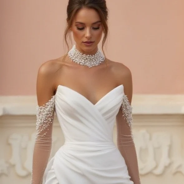 Lightweight A-Line Bridal Gown for a Comfortable and Stylish Look - Image 5