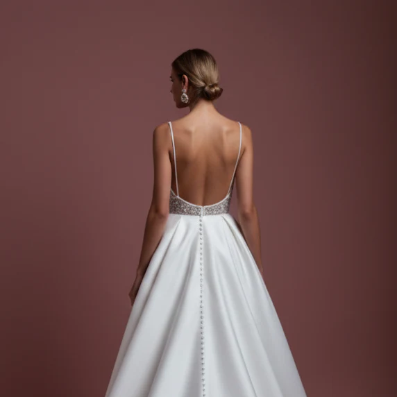 Tail Wedding Dress Royal Cathedral Long Train Satin Classic - Image 5