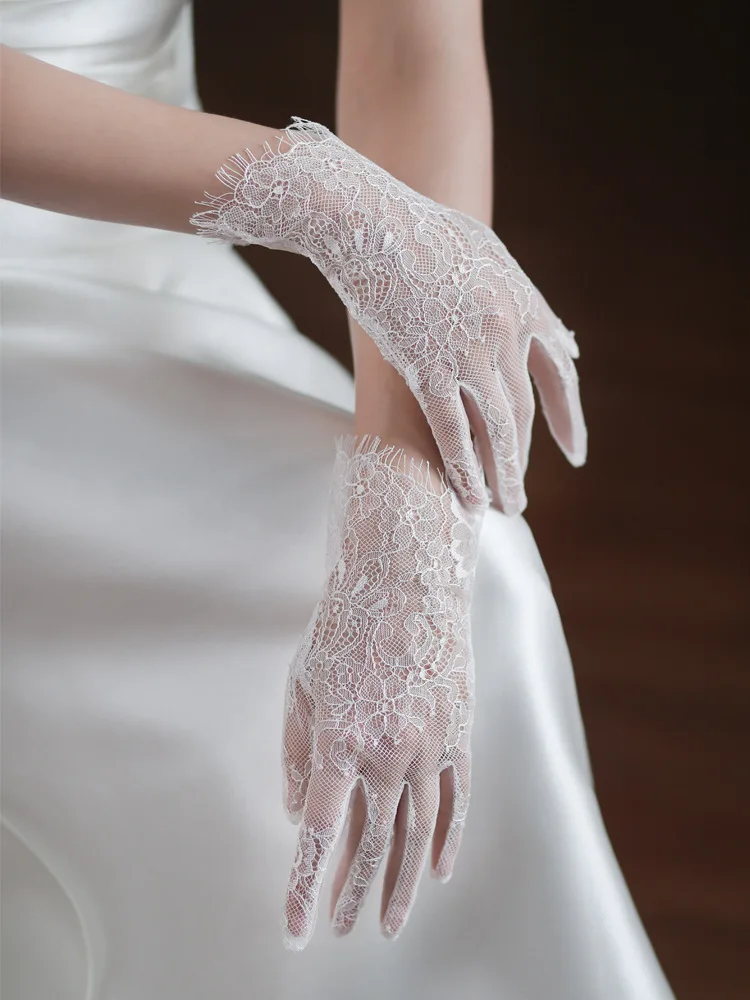 Long Bridal Gloves Vintage Flower Pearls Wristband Wedding Glove For Women Girl Party Evening Dress Jewelry Bride Accessories - Image 14