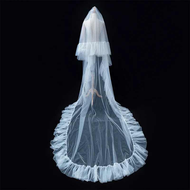 Long Bridal Veil Wedding Veils For Evening Dress Women Girl Party Hair Accessories Bride Jewelry - Image 3