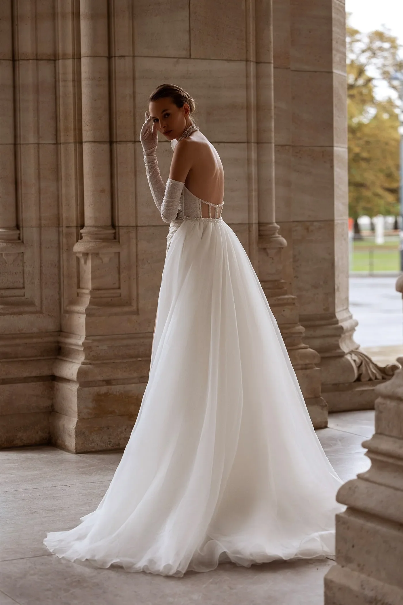 Sexy Strapless Wedding Dress Modern Gown Mermaid Bow Court Train Vestido De Novia Dress Satin Princess - Image 4