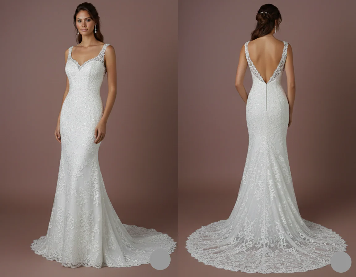 Sleeveless Wedding Dress Beaded Waistband Long Chiffon Skirt