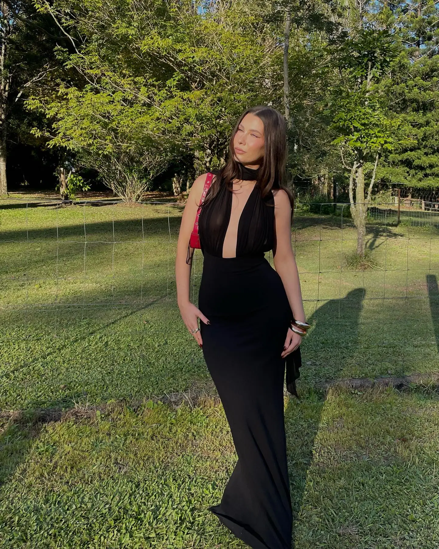 Long Ribbon Sexy V-Neck Sleeveless Halter Black Mini Ankle length Woman Birthday Party Dress Celebrity Evening Party Outfit - Image 5