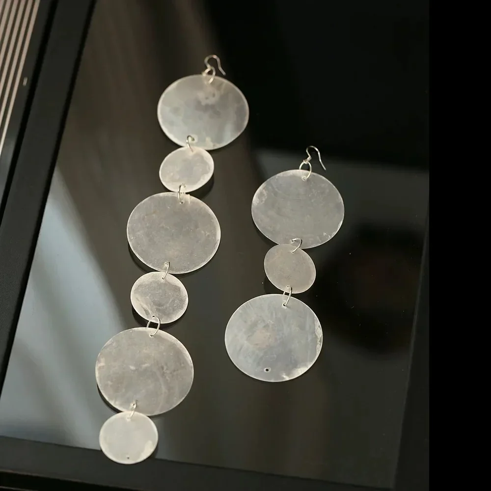 Long Shell Bridal Veil Earrings Lace Wedding Veils For Evening Dinner Party Dress Women Gift Hair Accessories Brides Jewelry - Image 2