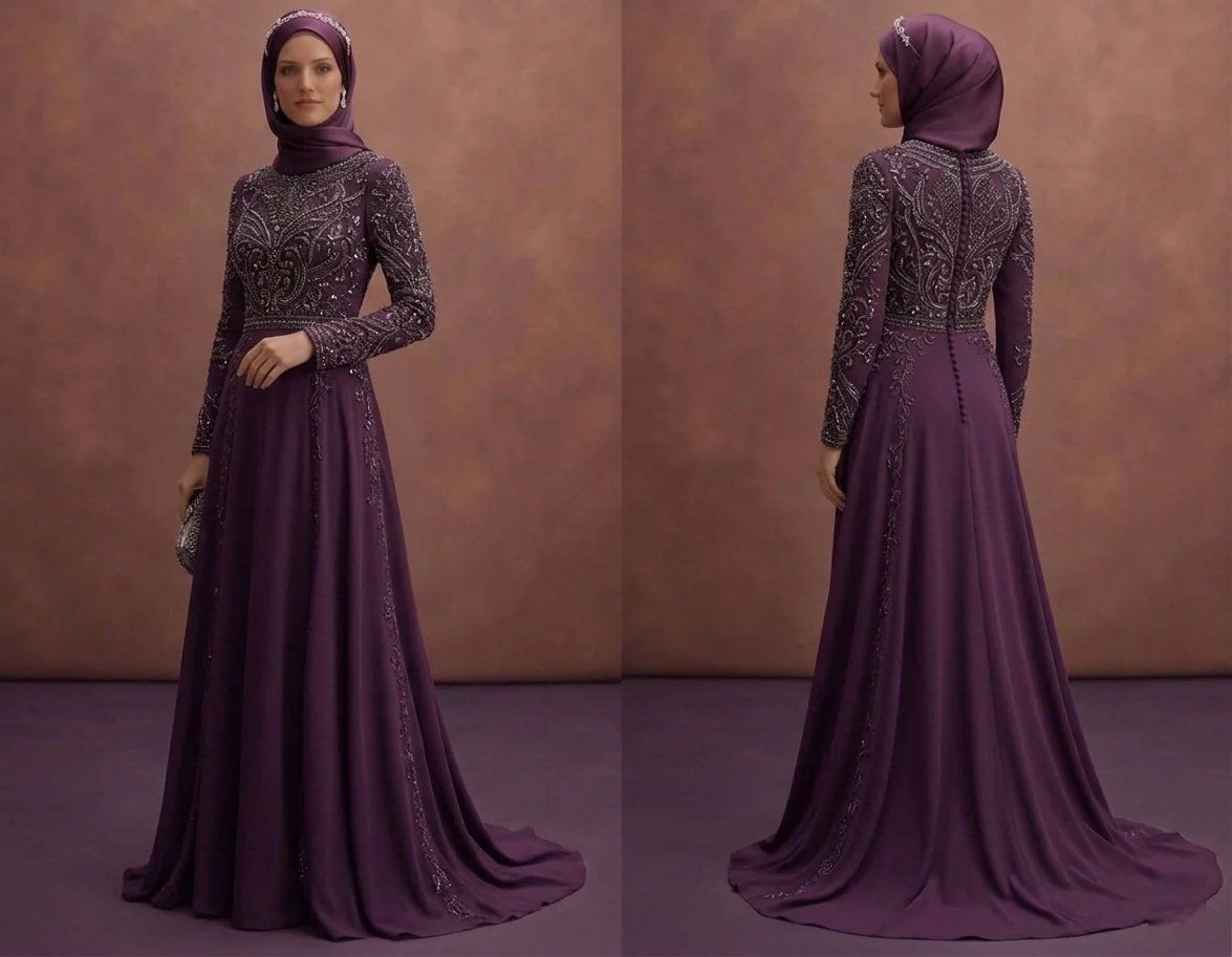 Long Sleeve Maxi Muslim Prom Dresses – Classic Modesty