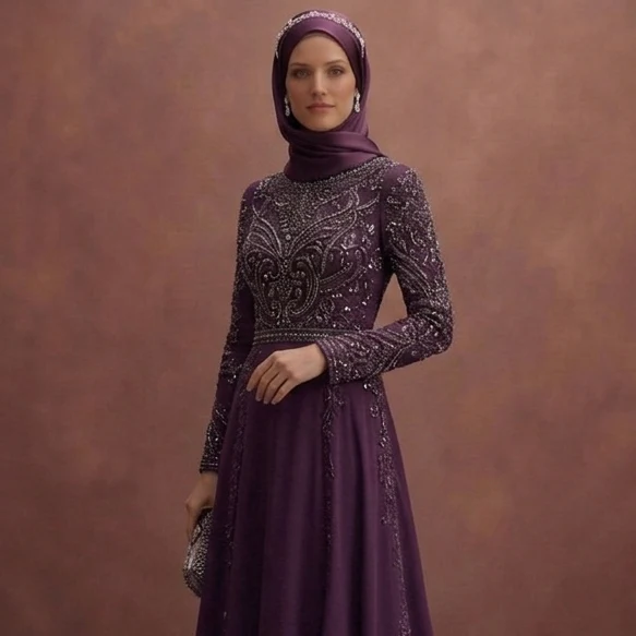 Long Sleeve Maxi Muslim Prom Dresses – Classic Modesty - Image 4