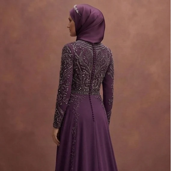 Long Sleeve Maxi Muslim Prom Dresses – Classic Modesty - Image 5