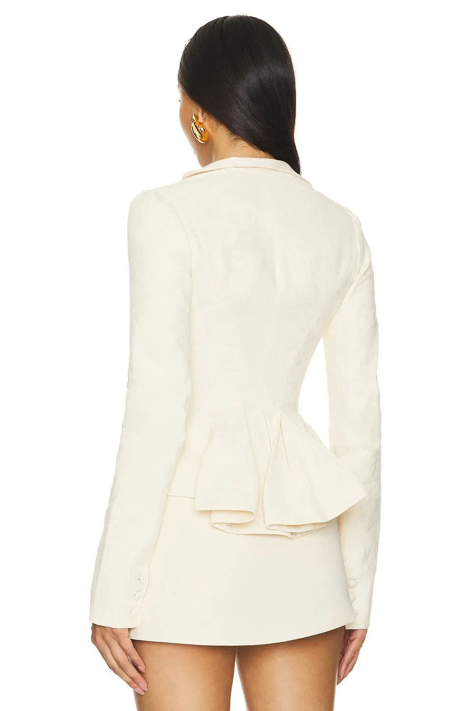 Long-Sleeve Terno Mini Civil Wedding Dress - Image 3