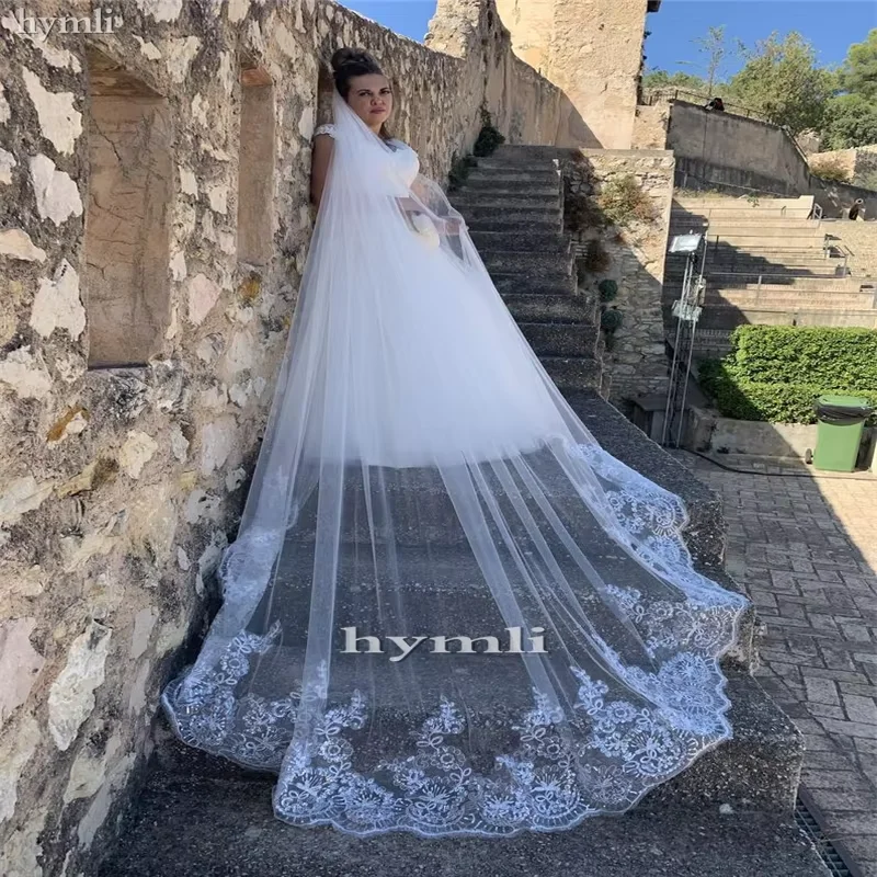 Long Veil One Layer Lace with Sparkling Sequins Bridal Veil Tulle Wedding Veil in White , Off-White , Ivory ,Black - Image 6