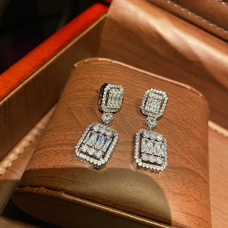 Luxury AAA Zircon Bridal Earrings Cubic CZ Zirconia Wedding Earring For Women Brides Accessories Evening Party Jewelry - Image 3