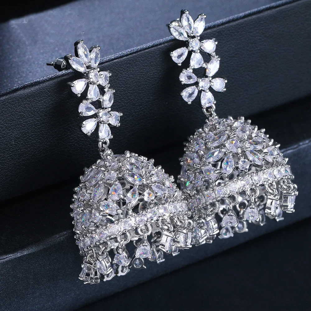 Luxury AAA Zircon Bridal Earrings CZ Cubic Zirconia Wedding Earring For Brides Women Accessories Dinner Party Gifts Jewelry - Image 6