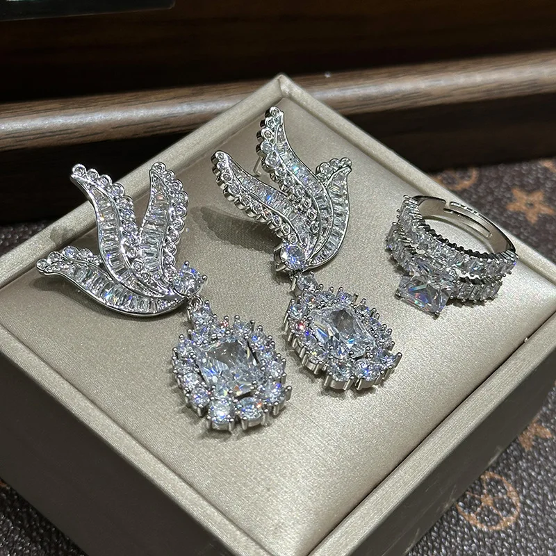 Luxury Bird AAA Zircon Bridal Earrings Cubic Zirconia Wedding Earring For Bride Women Accessories Party Dinner Dress Jewelry - Image 2