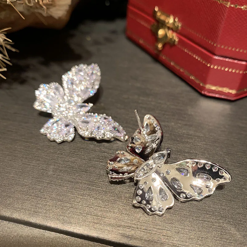 Luxury Butterfly Zircon Bridal Earrings Cubic Zirconia Wedding Earring For Brides Accessories Women Birthday Gifts Jewelry - Image 4
