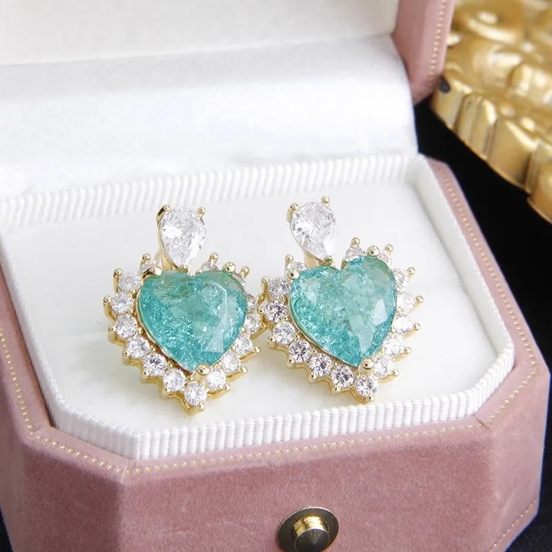 Luxury Green AAA Zircon Bridal Earrings CZ Cubic Zirconia Wedding Earring For Brides Accessories Women Gift Dinner Party Jewelry - Image 5