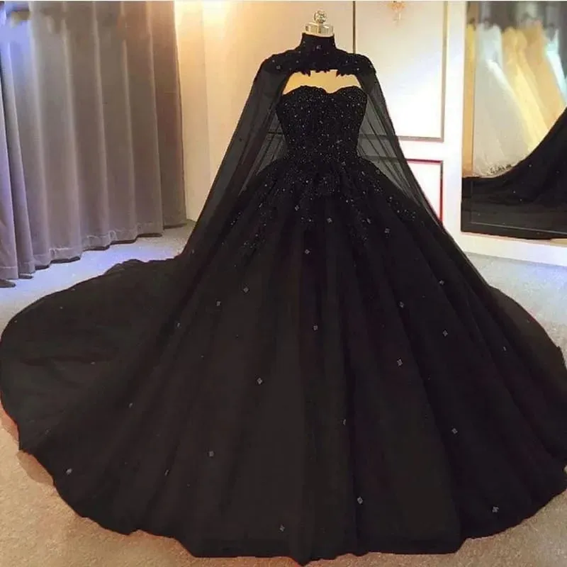 Luxury Quinceanera Dresses With Cape Beading Crystals Vestidos De 15 Anos Princess Birthday Party Ball Gown Corset - Image 3