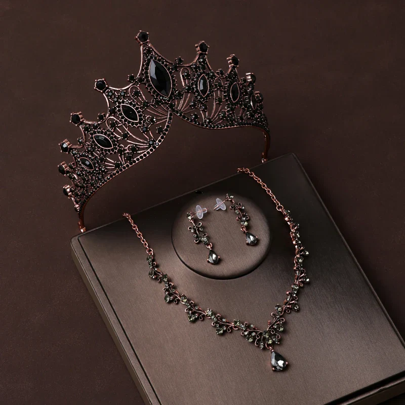 Luxury Silver Color Crystal Water Drop Bridal Jewelry Sets Rhinestone Tiaras Crown Necklace Earrings Wedding Dubai Jewelry Set - Image 27
