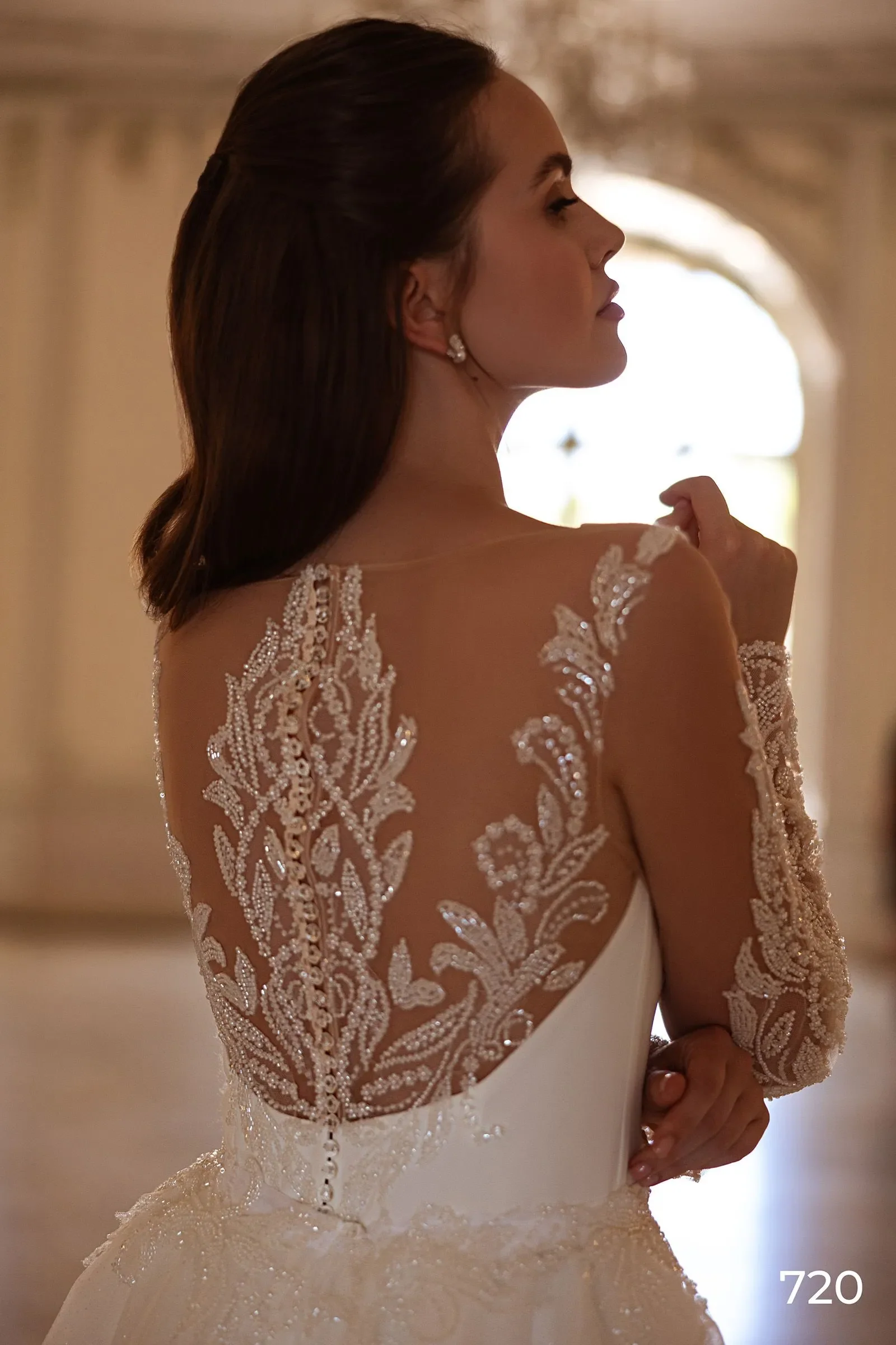 Luxury Wedding Dresses Mermaid Women Long Sleeve Brides Bridal Dress Lace Women Bride Gown Customized - Image 3