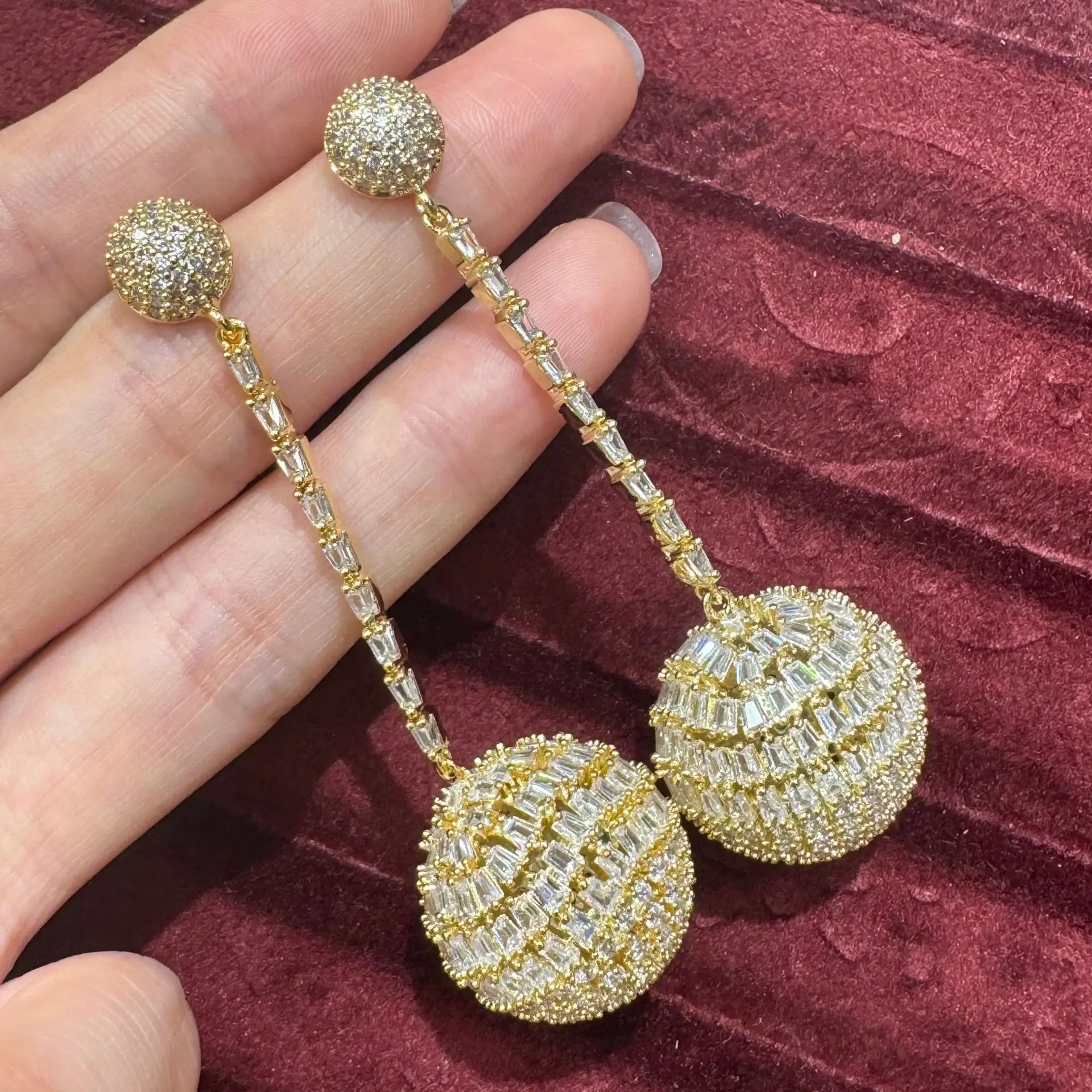 Luxury Zircon Bridal Earrings Cubic Zirconia Wedding Drop Earring For Brides Accessories Women Party Evening Dress Jewelry - Image 5