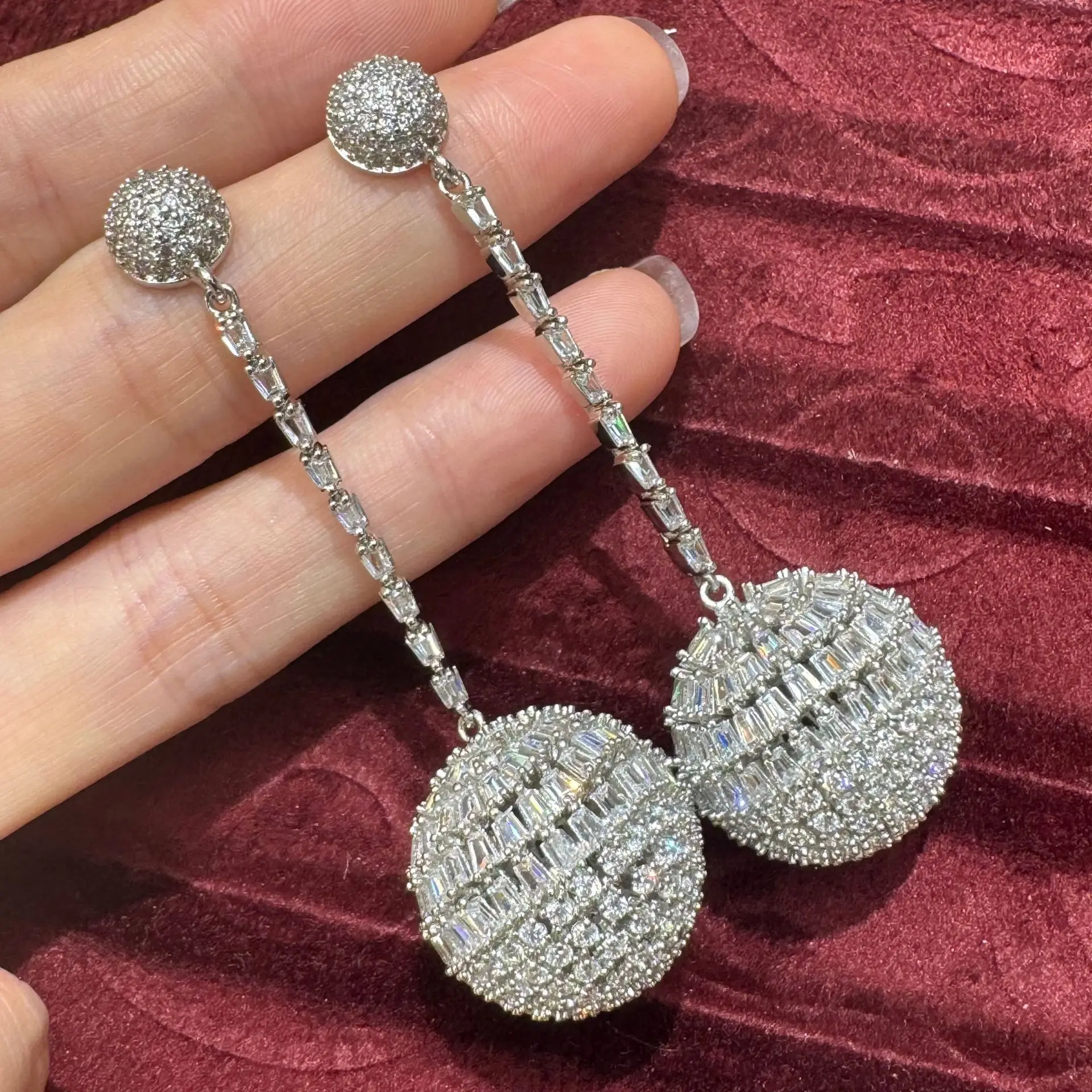 Luxury Zircon Bridal Earrings Cubic Zirconia Wedding Drop Earring For Brides Accessories Women Party Evening Dress Jewelry - Image 6