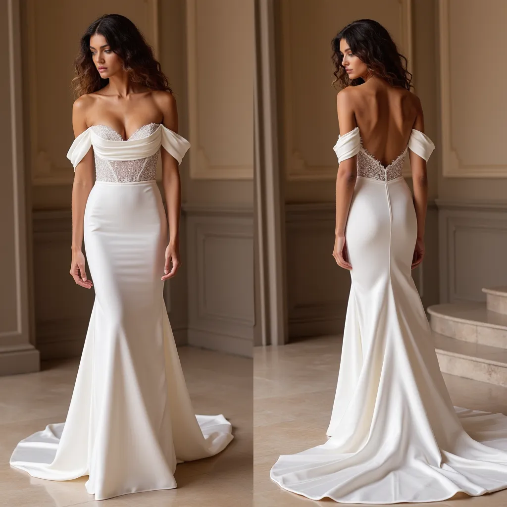 Mermaid Bridal Gown with a Stunning Train for a Dramatic Entrance