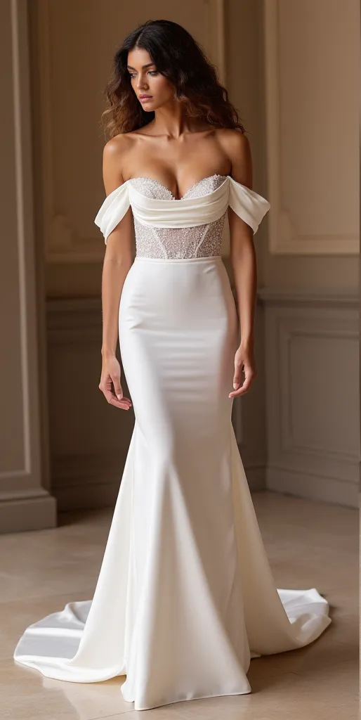 Mermaid Bridal Gown with a Stunning Train for a Dramatic Entrance - Image 2