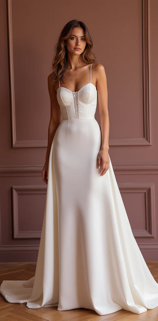 Mermaid Bridal Gown with Illusion Sleeves for a Romantic Touch - Image 3
