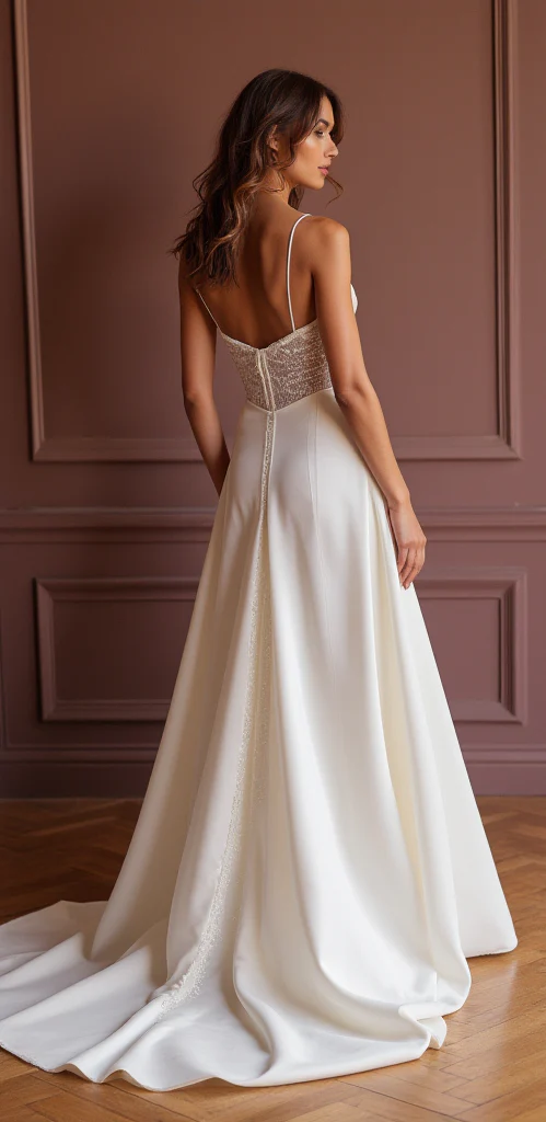 Mermaid Bridal Gown with Illusion Sleeves for a Romantic Touch - Image 4