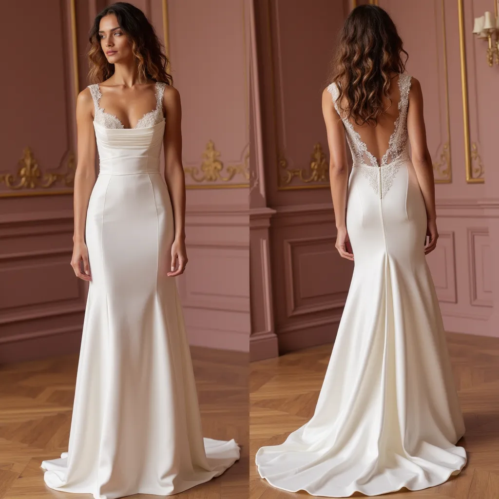 Mermaid Bridal Gown with Romantic Details for a Dreamy Wedding