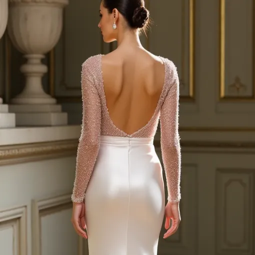 Mermaid Fishtail Wedding Dress for a Timeless and Elegant Style - Image 5