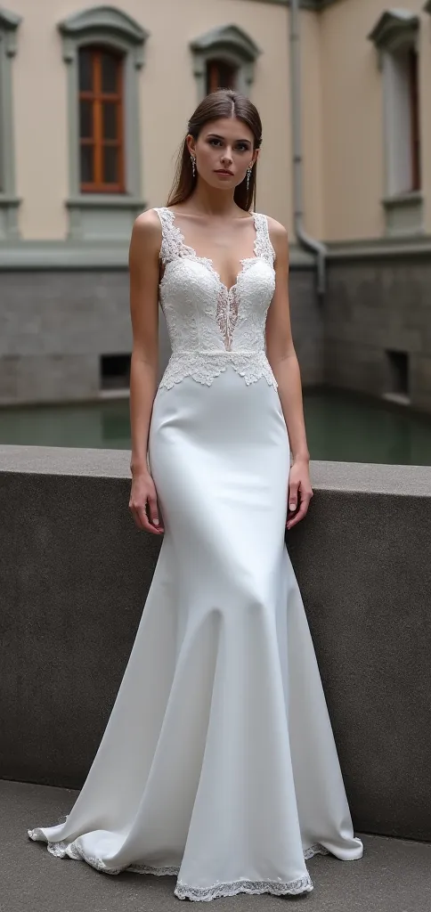 Mermaid Fit-and-Flare Wedding Dress for Plus Size Brides with Curves - Image 2