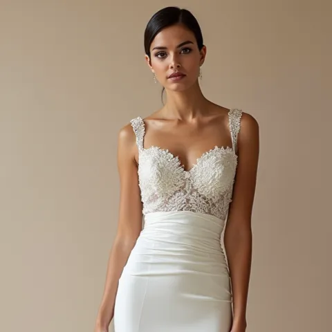 Mermaid Fit-and-Flare Wedding Dress with a Dramatic Silhouette - Image 4
