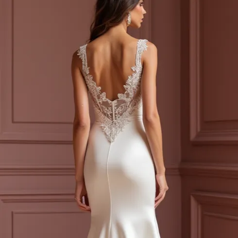 Mermaid Fit-and-Flare Wedding Dress with a Sleek and Chic Fit - Image 5
