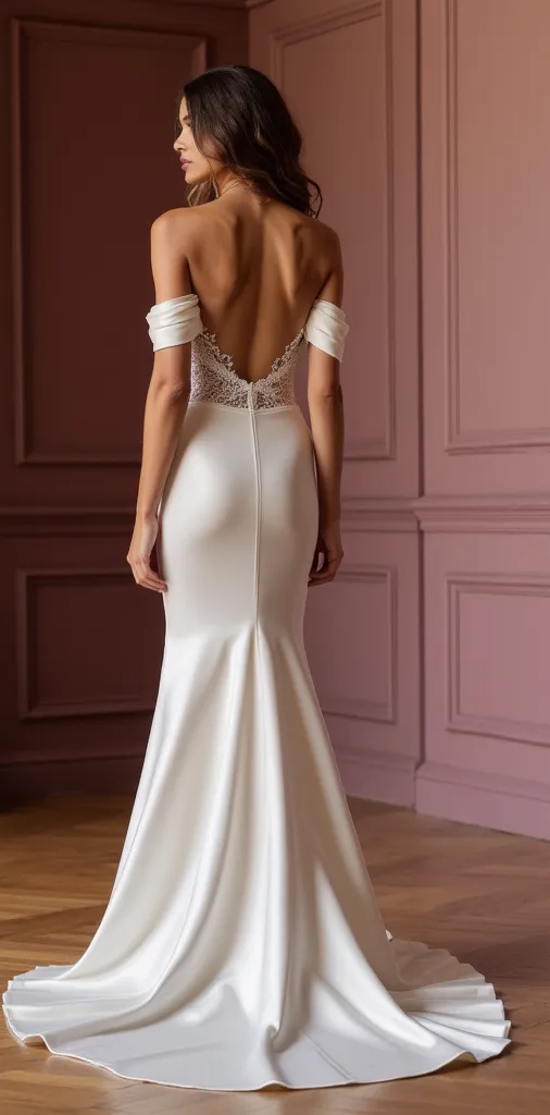 Mermaid Fit-and-Flare Wedding Dress with Stunning Bridal Details - Image 3