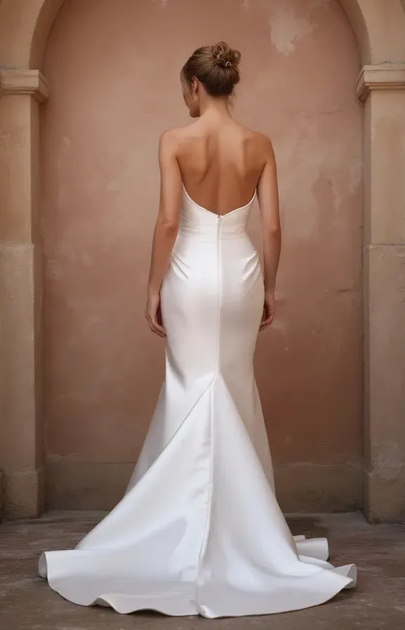 Mermaid Trumpet Wedding Dress with a Dramatic Flair for Brides - Image 3