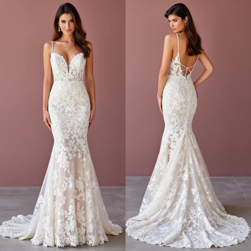 Mermaid Wedding Dress for Brides Who Love a Romantic and Whimsical Style - Image 2