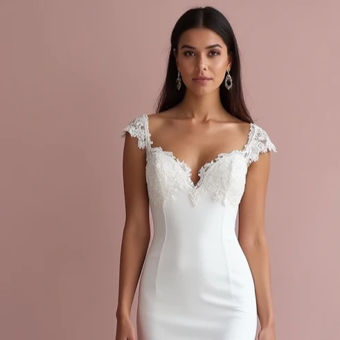 Mermaid Wedding Dress for Petite Brides Wanting a Long and Sleek Style - Image 4