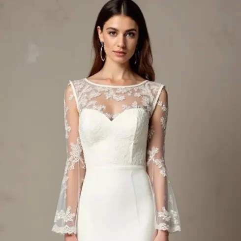 Mermaid Wedding Dress for Second Weddings, Elegant and Understated - Image 4