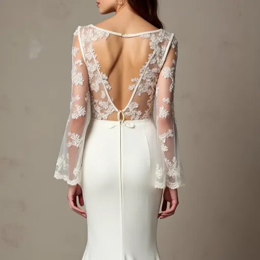 Mermaid Wedding Dress for Second Weddings, Elegant and Understated - Image 5
