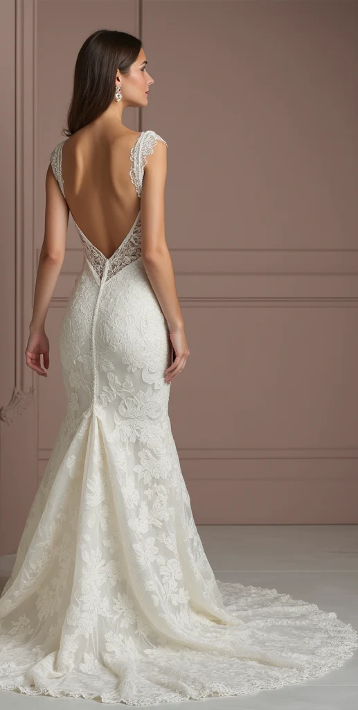 Mermaid Wedding Dress for Winter Weddings with a Dramatic Touch - Image 3