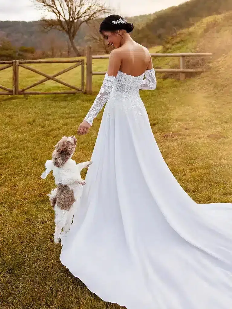 Elegance with Very Trendy Details Wedding Dress Mermaid Satin Vestido De Novia Bow Satin Bridal Gown Court Train Modern Princess - Image 4