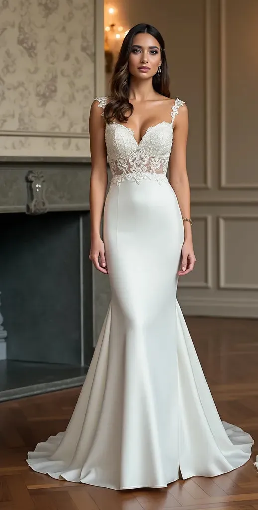 Mermaid Wedding Dress with a Bustier Top for a Stunning Bridal Fit - Image 2