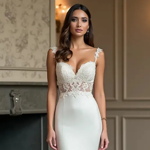 Mermaid Wedding Dress with a Bustier Top for a Stunning Bridal Fit - Image 4