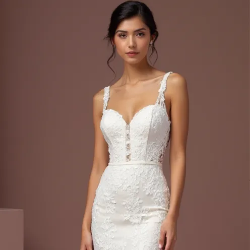 Mermaid Wedding Dress with a Draped Bodice for a Flattering Shape - Image 4